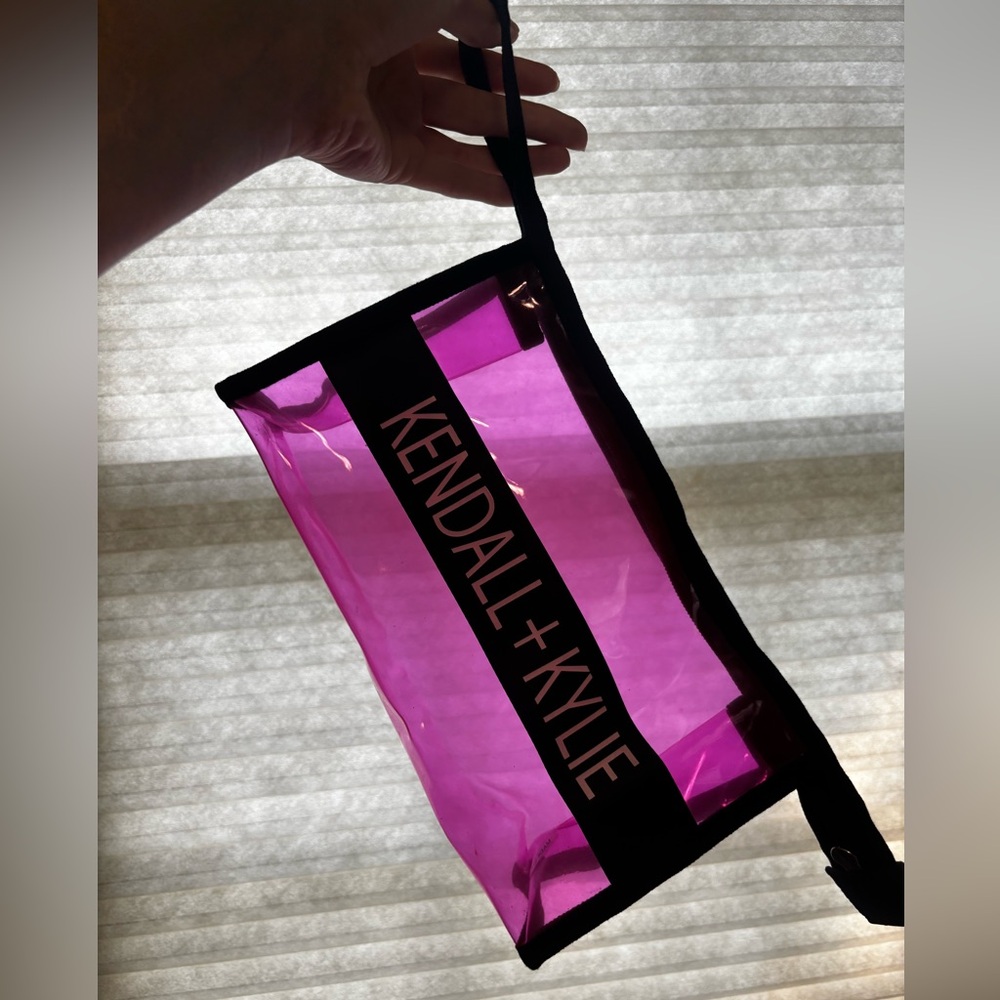 Kendall & Kylie Pink Transparent Cosmetic Bag